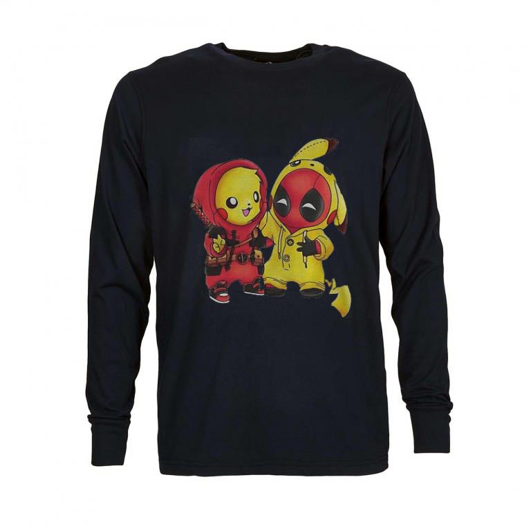 Original Pokemon Pikachu and Deadpool shirt