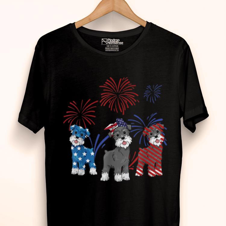 Original Red White Blue Miniature Schnauzer 4th Of Julys shirt