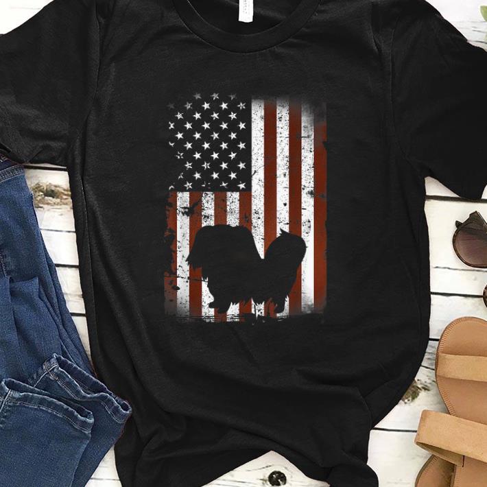 Pekingese American Flag Dog Tee 4th Of July Dogs shirt