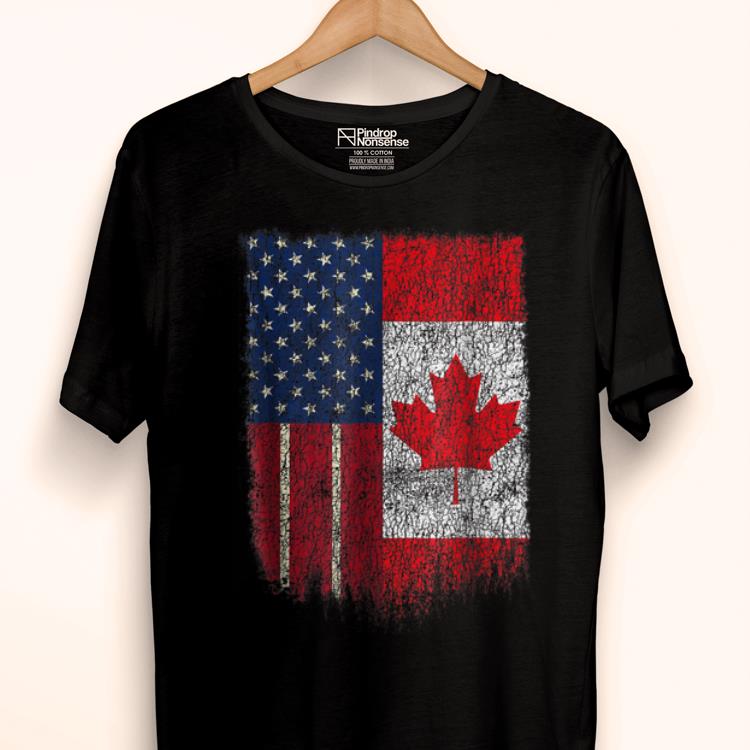 Premium American Canadian Us Canada Flag Friend Thanks Canada shirt
