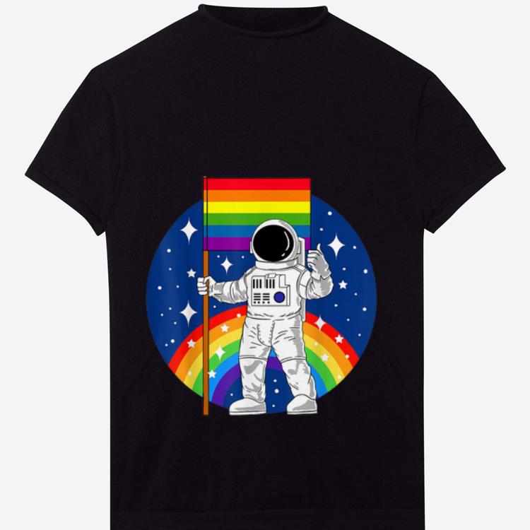 Premium Gay Pride Flag LGBT Astronaut For Pride Month 2019 Shirt