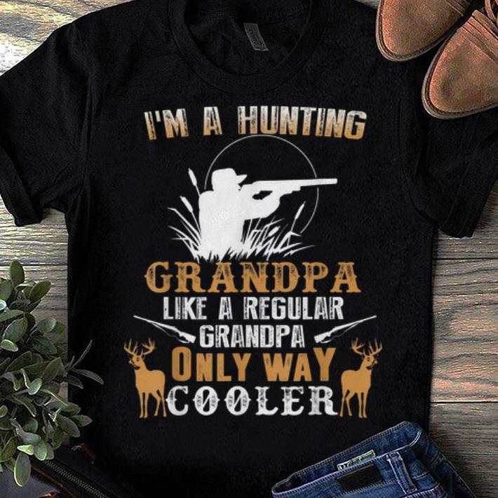 Premium I'm a Hunting Grandpa Vintage Deer Grandfather Dad Shirt