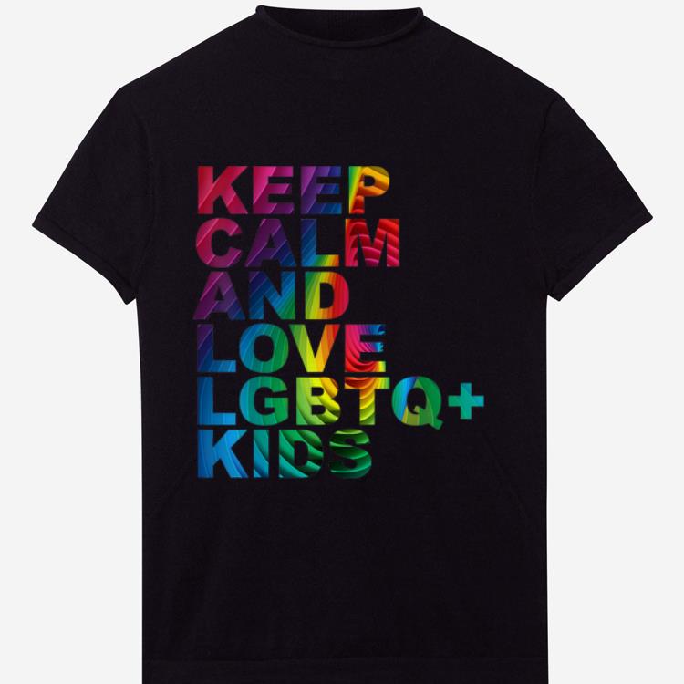 Premium LGBT Gay Pride With Rainbow LGBTQ Keep Calm Love Kids shirt