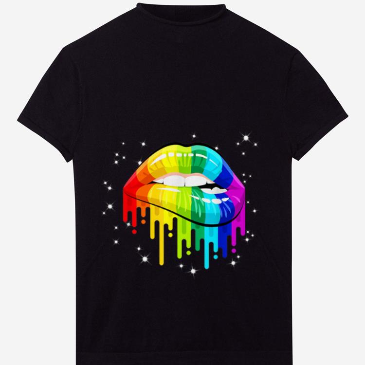Premium LGBT Rainbow Lips Pride - Gay, Homosexual, Lesbian Tee Shirt