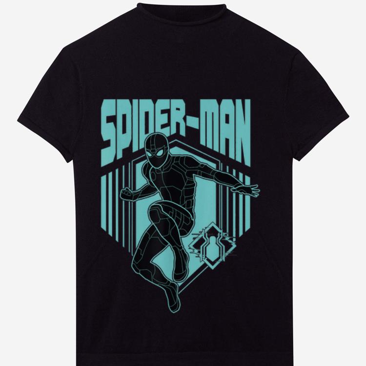 Premium Marvel Spider-man Far From Home Stealth Suit Silhouette Logo Shirt
