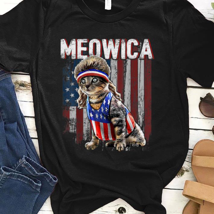 Premium Meowica Cat Mullet American Flag Patriotic 4th Of July Shirt Premium Meowica Cat Mullet American Flag Patriotic 4th Of July Shirt 1