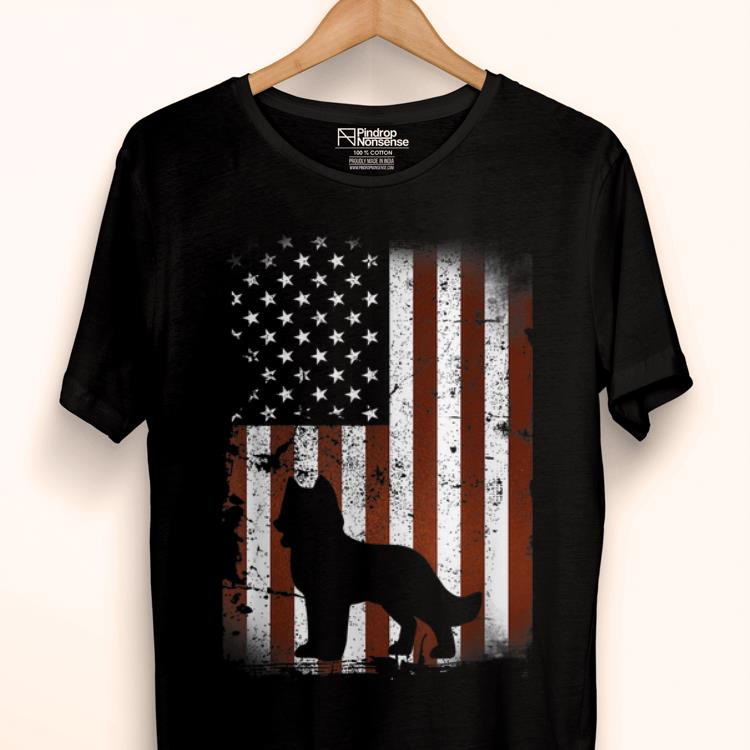 Premium Siberian Husky American Flag Dog 4th Of July Dogs Shirt