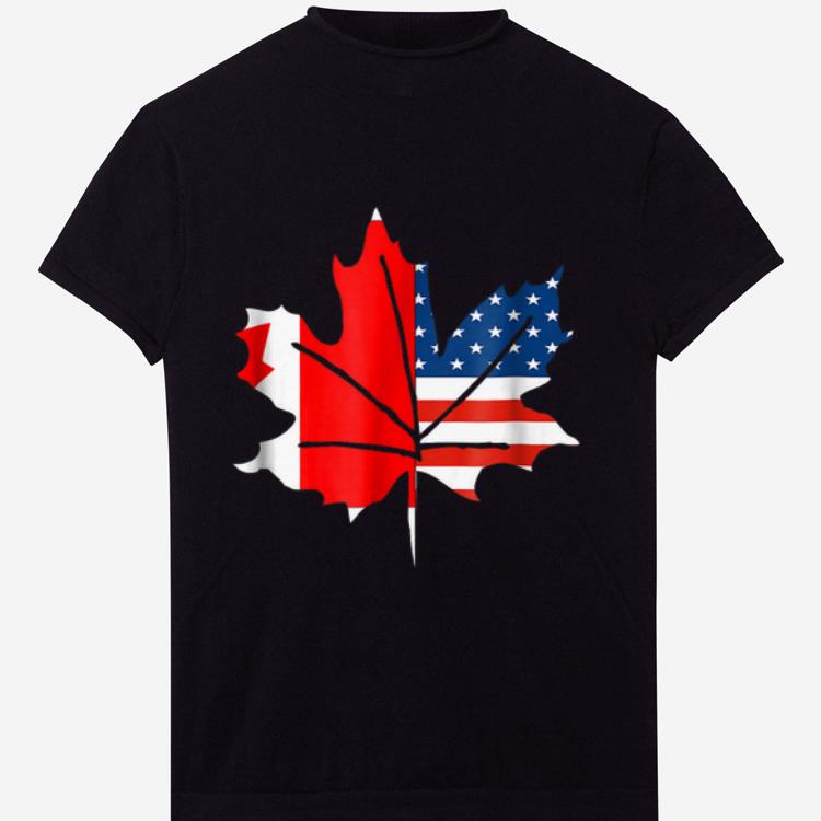 Pretty Sorry Canada Maple Leaf With American Flags shirt