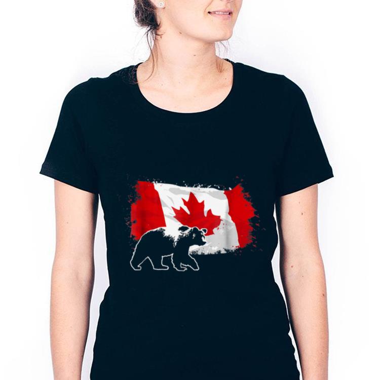 Top Canada Bear Flag Canada Day Canadian Bear shirt, hoodie, sweater ...