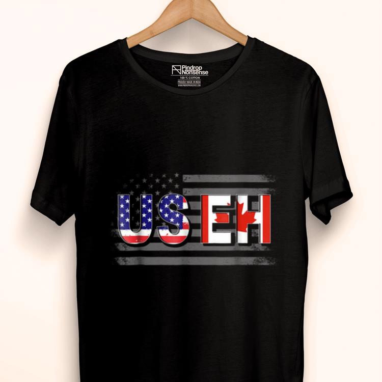 Top Useh American Canada Flag Maple Leaf July 4th shirt