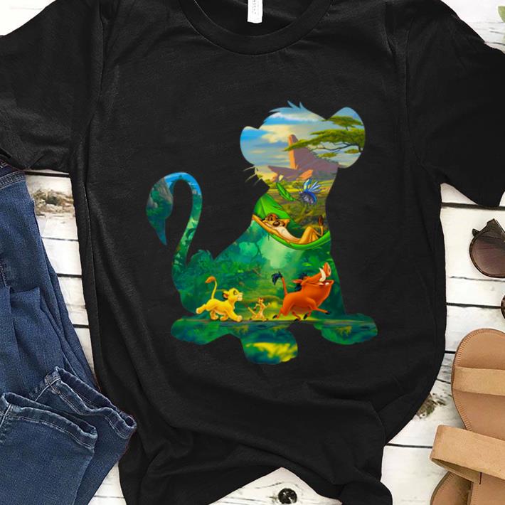 Awesome Disney Lion King Simba Silhouette Simba Timon And Pumbaa shirt