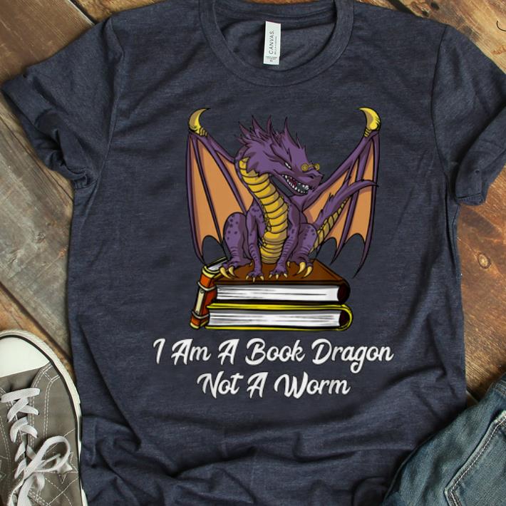 Awesome I Am Book Dragon Not Worm Reading Nerd shirt
