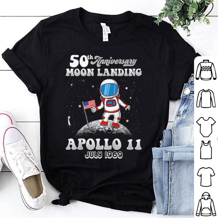Awesome Kids 50th Anniversary Moon Landing Apollo 11 Astronaut Walk First Step On The Moon shirt