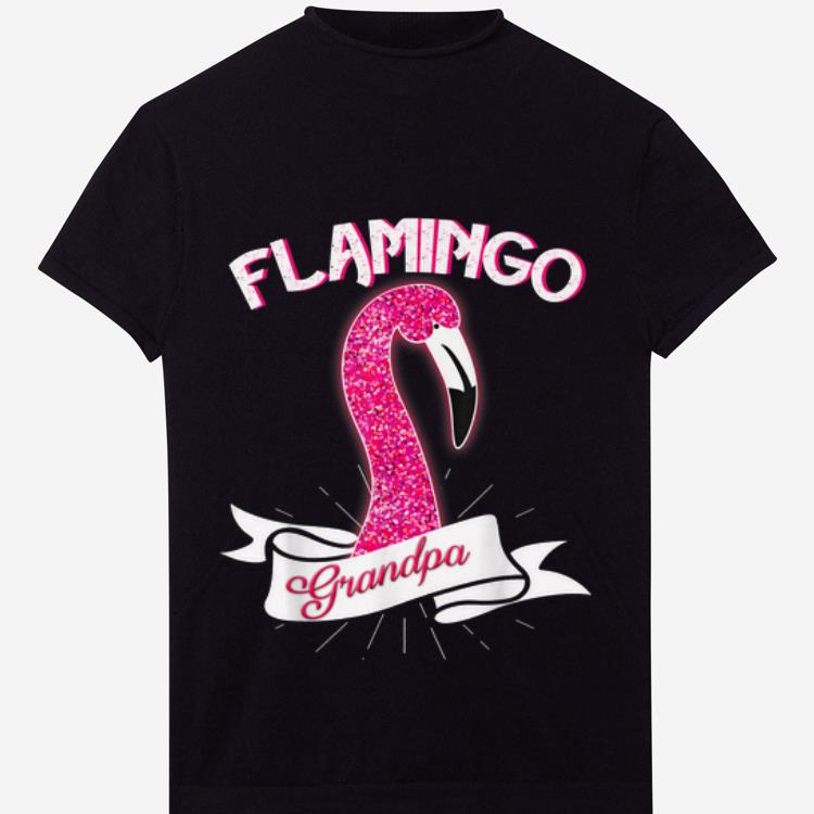 Awesome Pink Flamingo Grandpa Grandfathers Granddads shirt