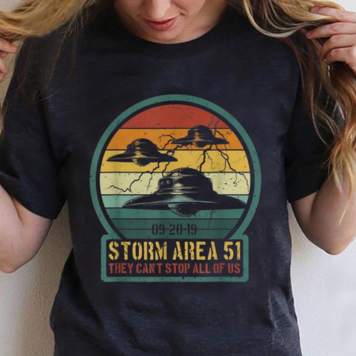 Awesome Retro Storm Area 51 Vintage Flying Saucer UFO shirt