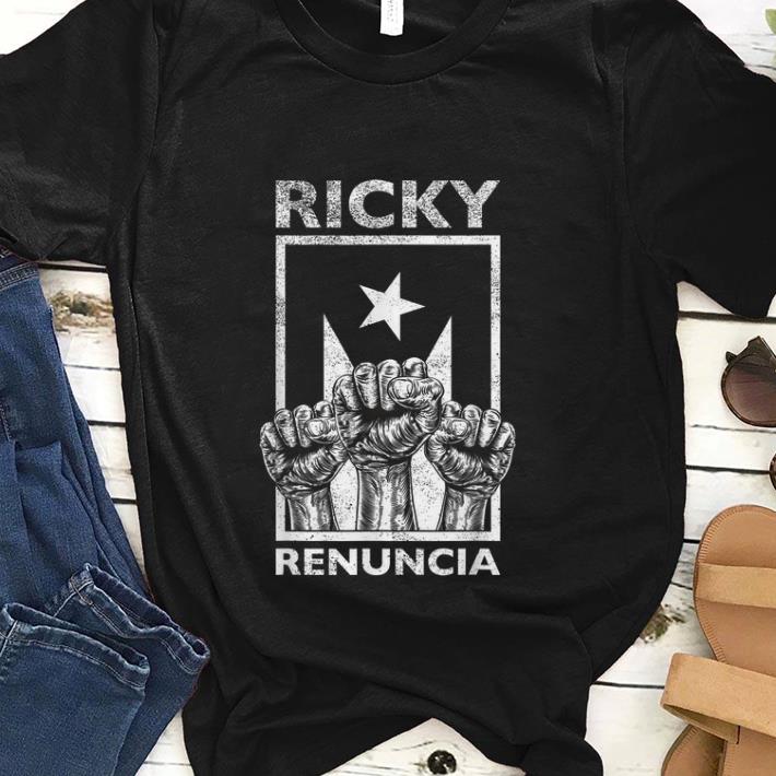  Best price Ricky Renuncia The Fist Puerto Rico Flag shirt