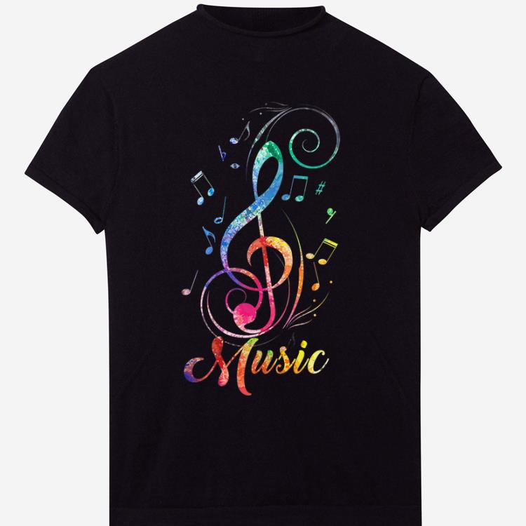Funky Colorful Music Sol Key Treble Clef Musical shirt