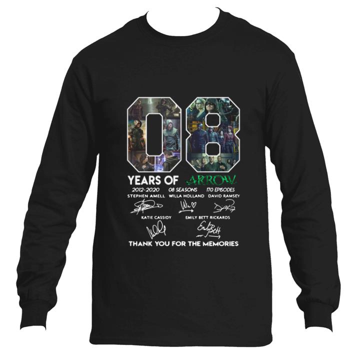 Funny 08 years of Arrow signatures thank you for the memories shirt 5 Funny 08 years of Arrow signatures thank you for the memories shirt