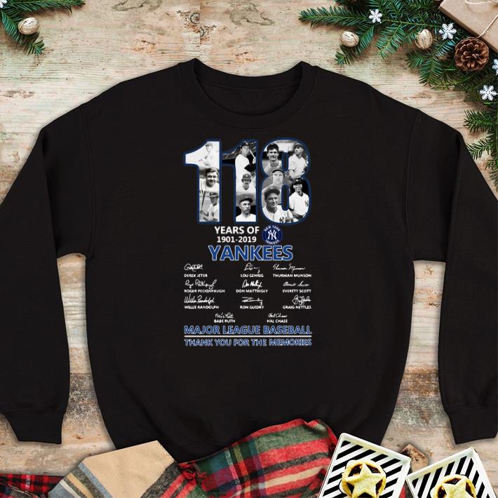 Funny 118 Years Of New York Yankees 1901-2019 signatures shirt 5 Funny 118 Years Of New York Yankees 1901-2019 signatures shirt