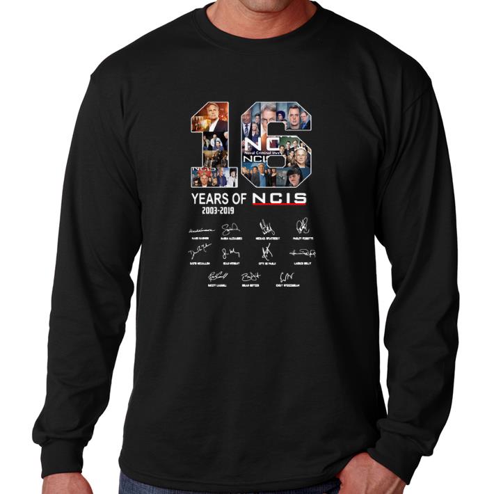 Funny 16 Years Of NCIS 2003 2019 signatures shirt 5 Funny 16 Years Of NCIS 2003 2019 signatures shirt