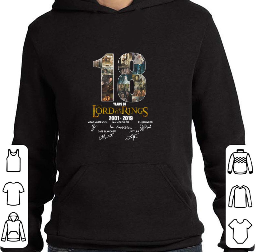 Funny 18 Years Of The Lord Of The Rings 2001-2019 signatures shirt