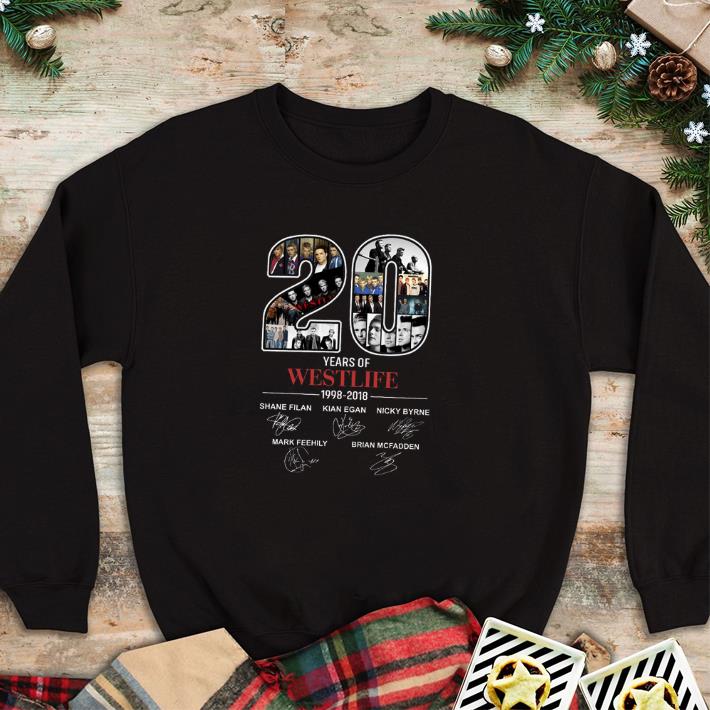 Funny 20 years of Westlife 1998-2018 signatures shirt