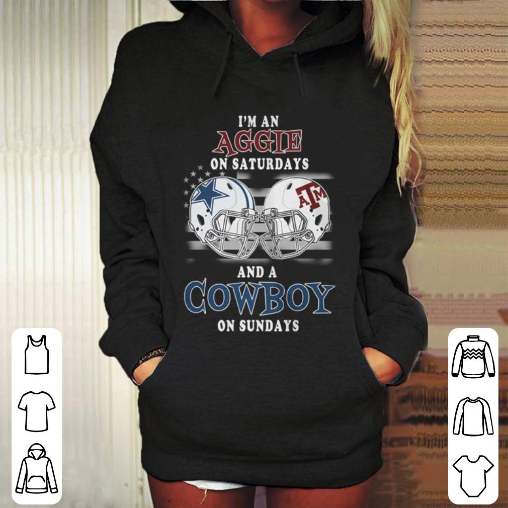 Funny I'm an Aggie on saturdays and a Cowboys on sundays shirt 5 Funny I'm an Aggie on saturdays and a Cowboys on sundays shirt