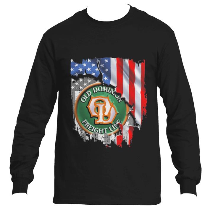 Funny Old dominion freight line american flag shirt