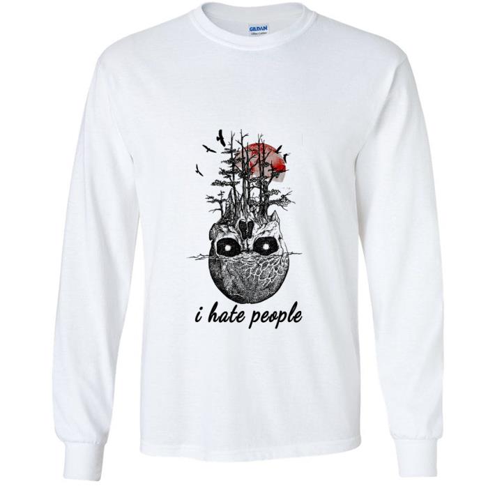 Funny Skull tree sunset i hate people shirt 5 Funny Skull tree sunset i hate people shirt