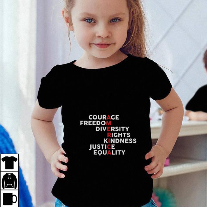 Hot America Courage Freedom Diversity Rights Kindness Justice Equality shirt