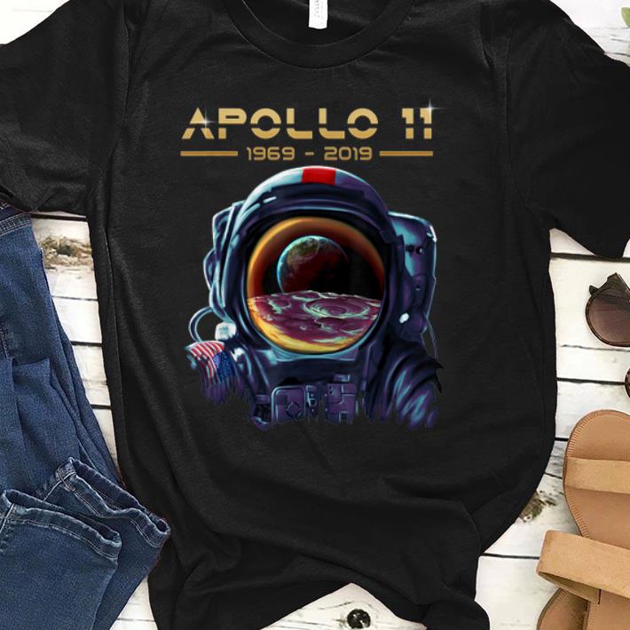 Hot Apollo 11 Astronaut with Earth Reflection Moon Landing 1969 shirt