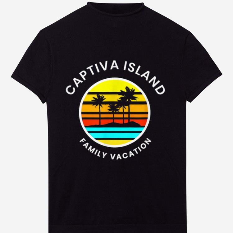 Hot Captiva Island Florida Family Vacation Sunset Palm Trees shirt