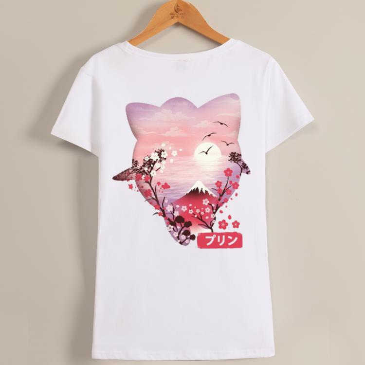 Hot Charming Sunset Japanese Fuji And Sakura Flower shirt