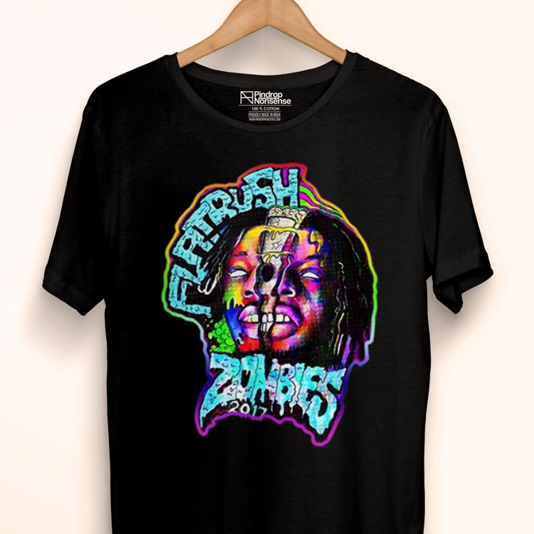Hot Flatbush Apparel Zombies Tie Dye Colorful Rainbow Music Lover shirt