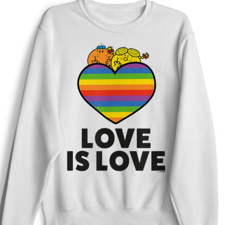 Hot Love Is Love Rainbow Heart Pride Mr. Men And Little Miss shirt