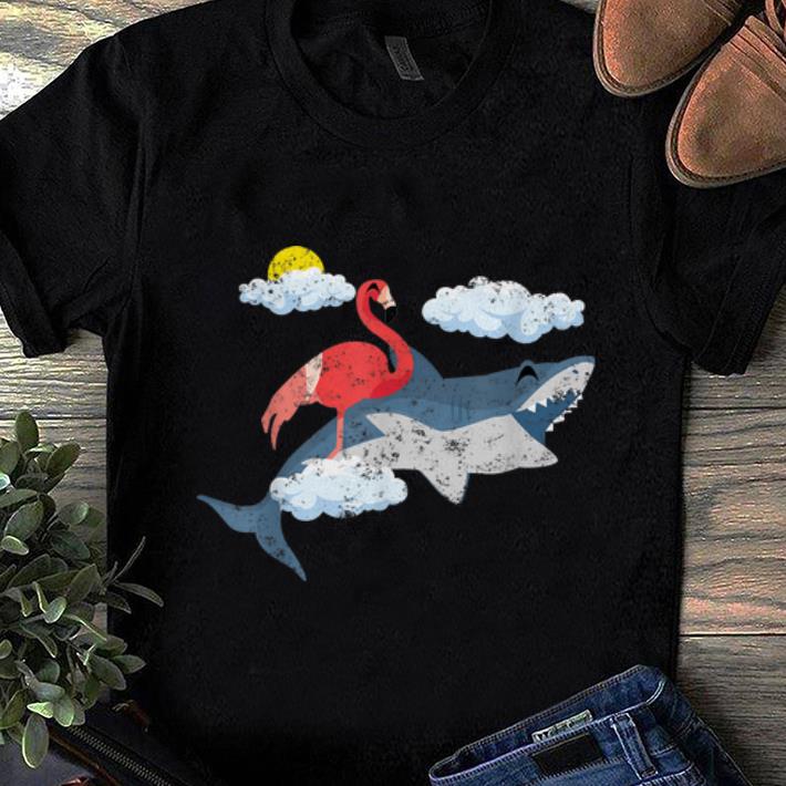 Hot Shark Flamingo Distressed For Shark Lovers shirt