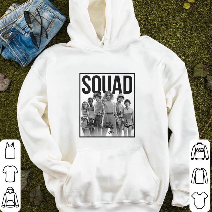 Hot Squad Stranger Things 3 characters signatures shirt