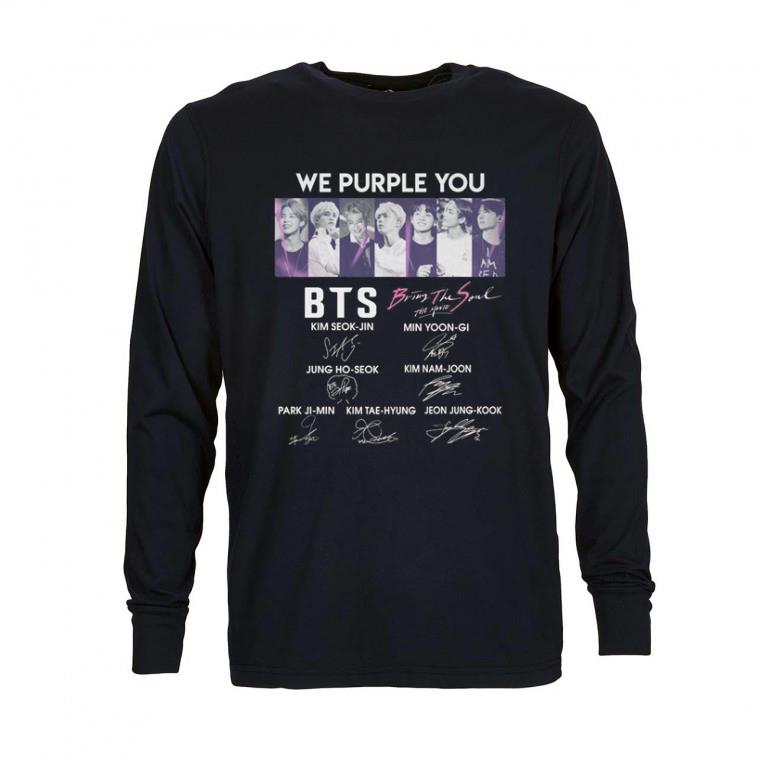 Hot We purple you BTS Bring The Soul The Movie signatures shirt 5 Hot We purple you BTS Bring The Soul The Movie signatures shirt