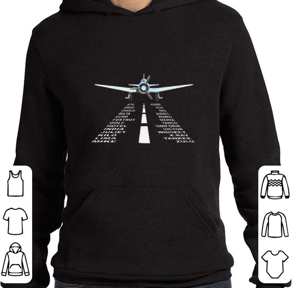 Nice Pilot Airplane Phonetic Alphabet shirt