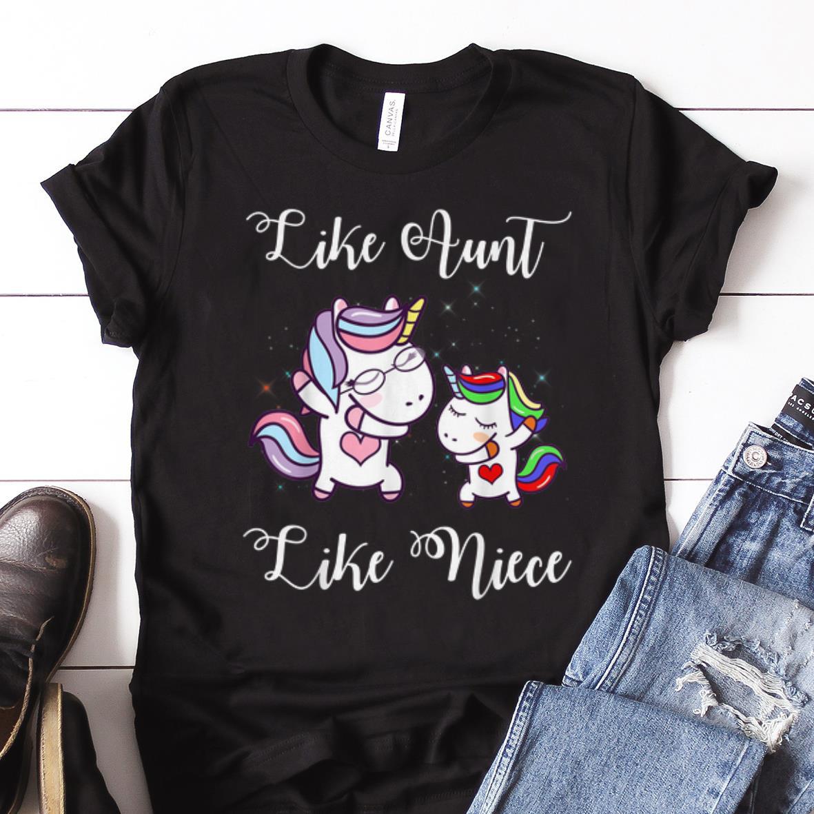 Nice price Like Aunt Like Niece Dabbing Unicorn shirt