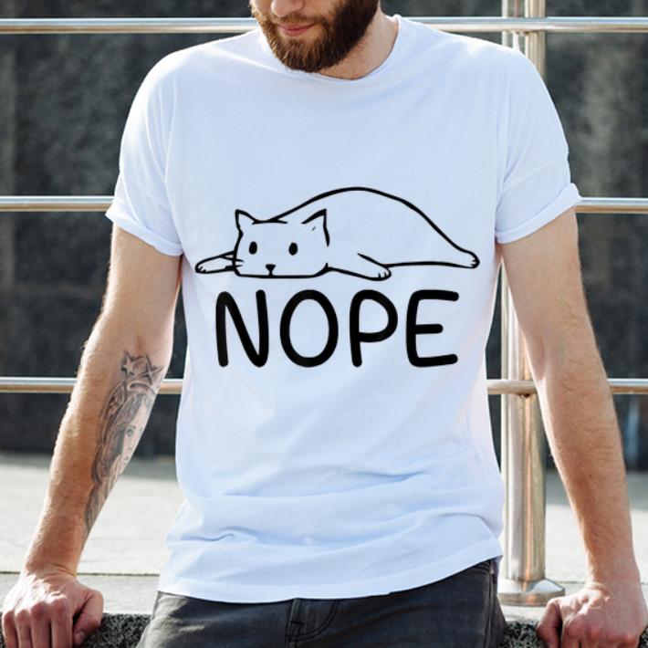 Nope Lazy Black Cat - Nope Not Today shirt