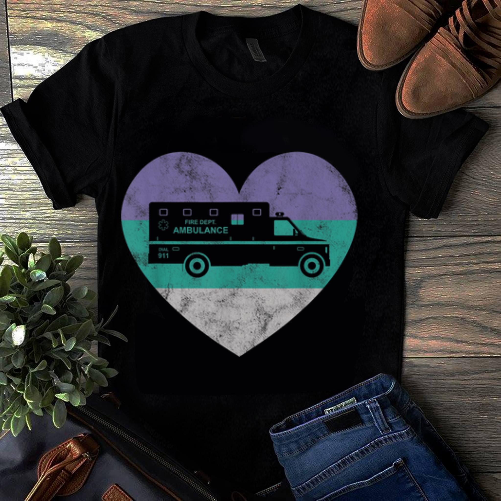  Official Ambulance EMS Heart Retro shirt
