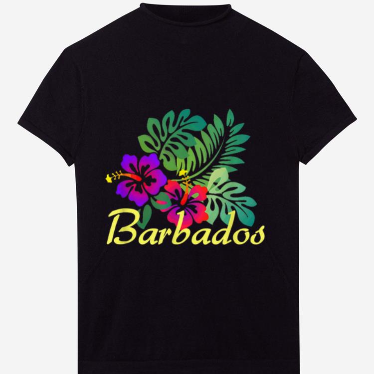 Official Barbados Beach Tropical Flower Surf Vacay shirt