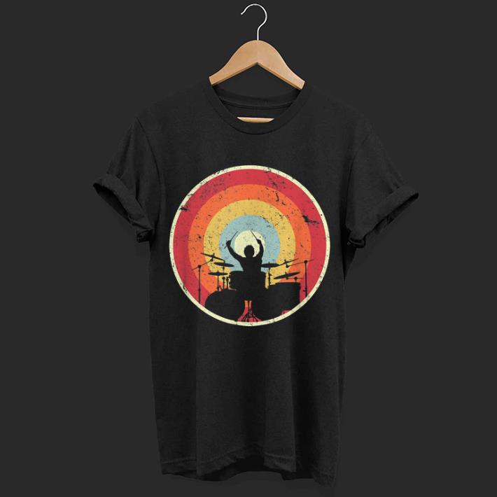 Official Drummer Vintage Retro Sunset Drum Player shirt