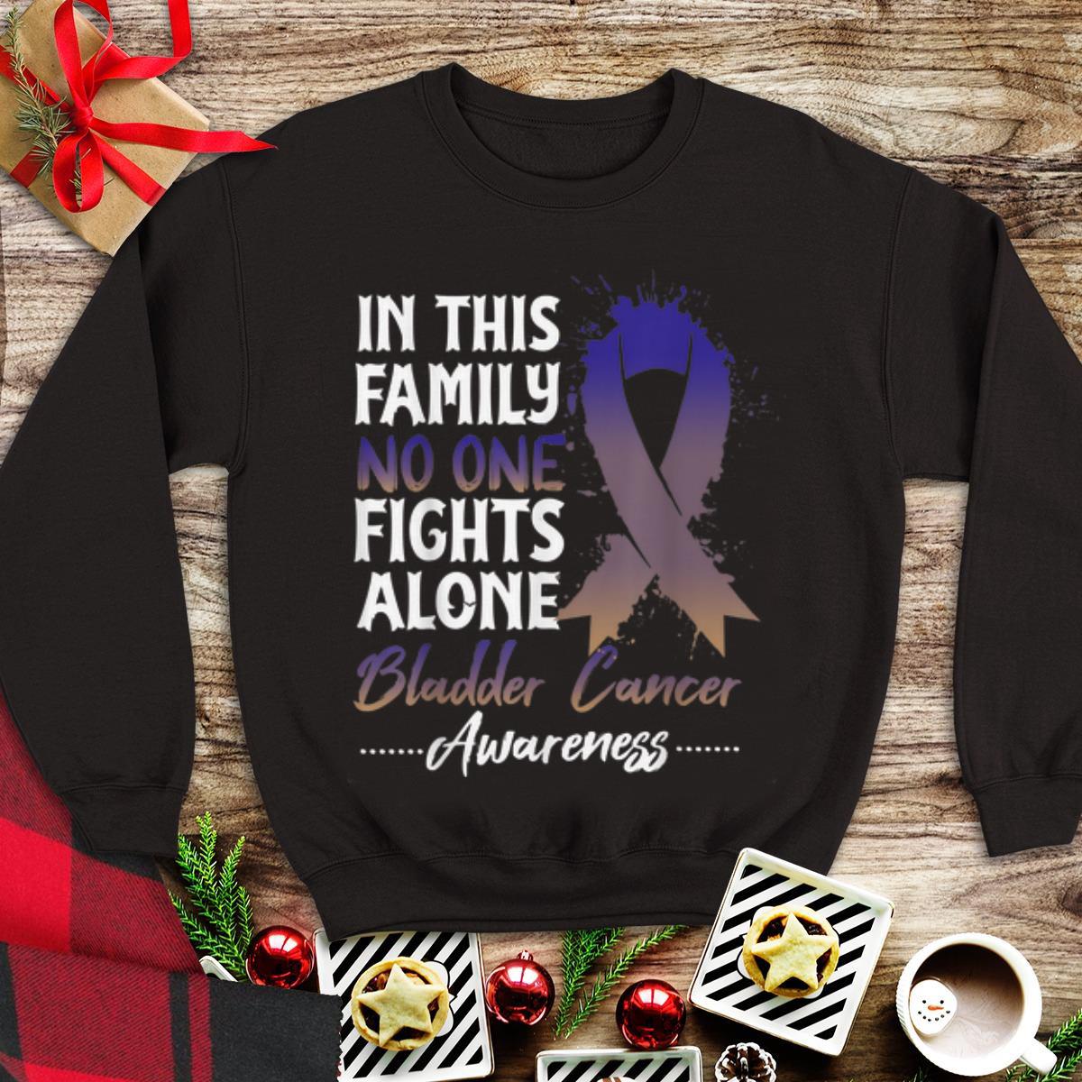 Official In This Family No One Fight Alone Bladder Cancer Awareness shirt