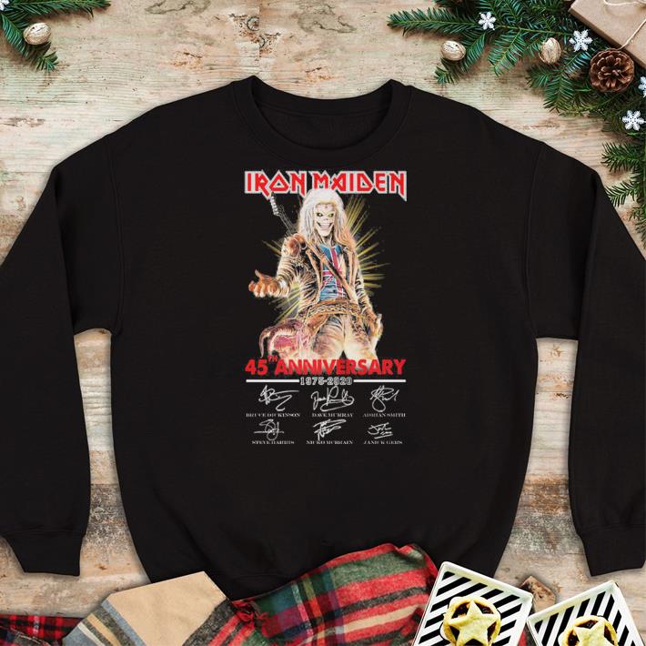 Official Iron Maiden 45th anniversary 1975-2020 signatures shirt