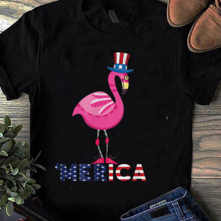 Official Patriotic 4th Of July Pink Flamingo Uncle Sam Hat shirt