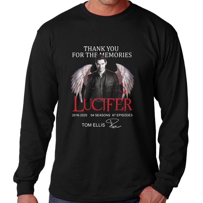 Official Tom Ellis Thank you for the memories Lucifer signature shirt