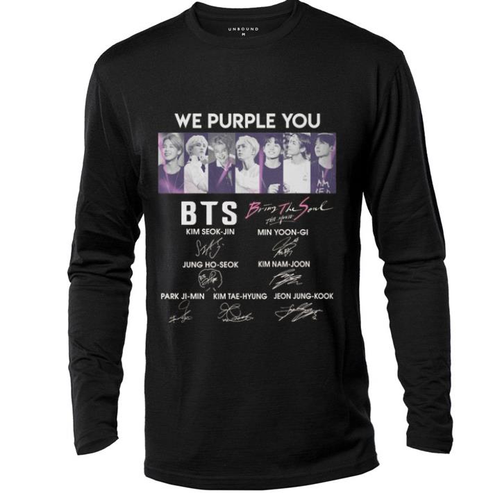 Official We purple you BTS Bring The Soul The Movie signatures shirt 5 Official We purple you BTS Bring The Soul The Movie signatures shirt