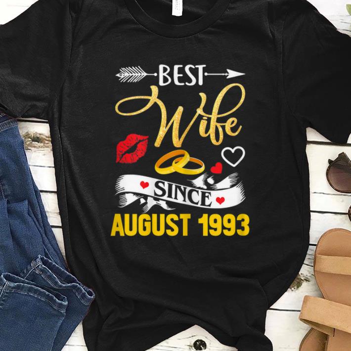Original 26th Wedding Anniversary Best Wife Since 1993 shirt